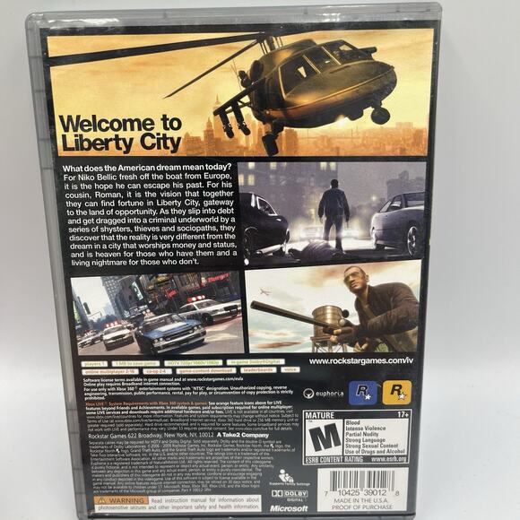 Grand Theft Auto IV (Xbox 360, 2008) Tested CIB w/ Manual And Map - Picture 5 of 11
